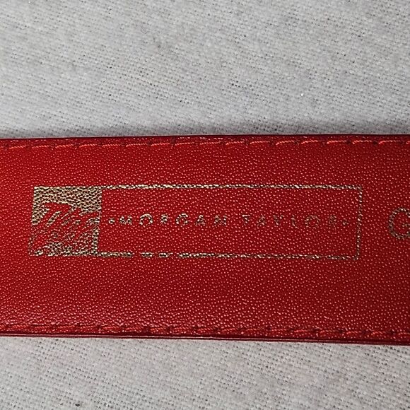 Morgan Taylor Vintage Adjustable Red Snakeskin Silver Tone Hardware Hook Belt - Picture 7 of 13